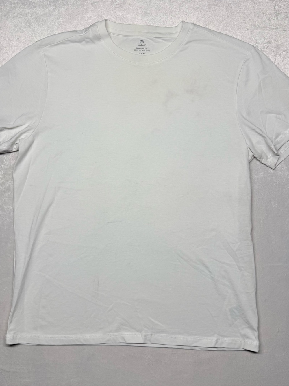H&M Men's White Short Sleeve Crew Neck Tee